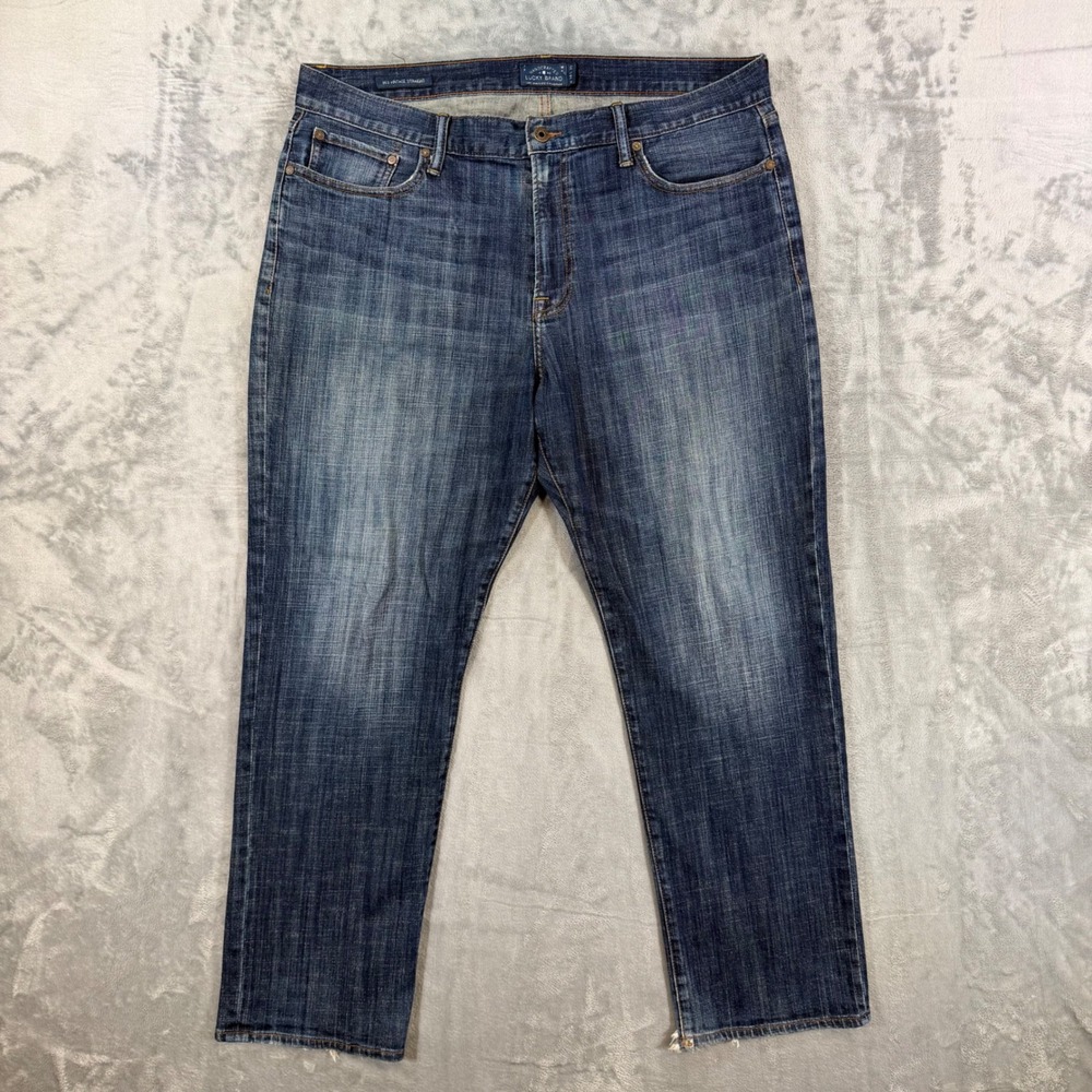 Lucky Brand 363 Vintage Straight Jeans Men's Size 38x30 Dark Blue Denim Pants